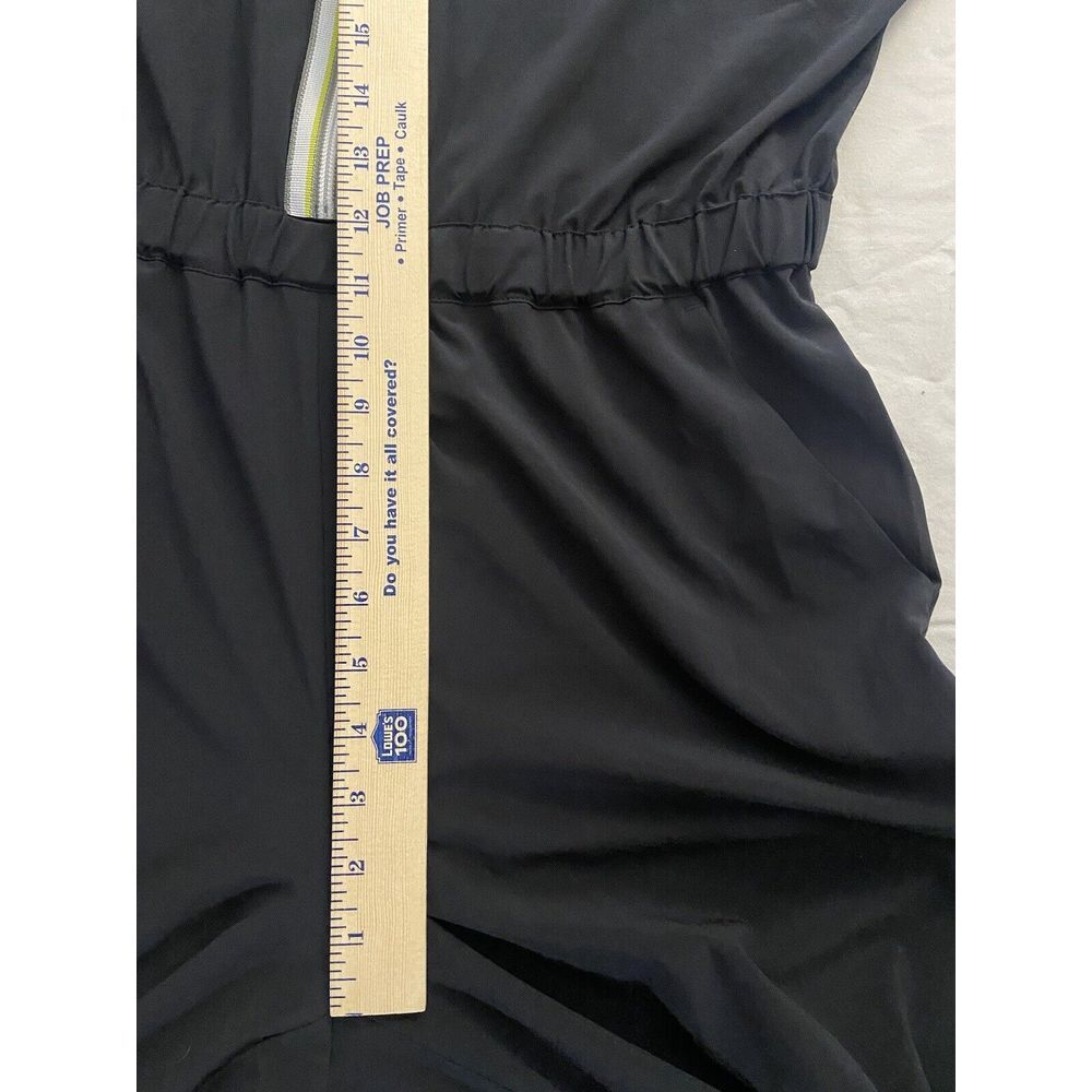 Athleta Dipsea Jumpsuit Womens Black Hooded Athletic Size 8 Gorpcore Outdoor - Picture 10 of 12